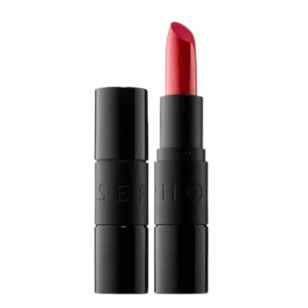 New Satin Red Lipstick, Hydrating Creamy Formula, Sephora Extra Pulse (17)